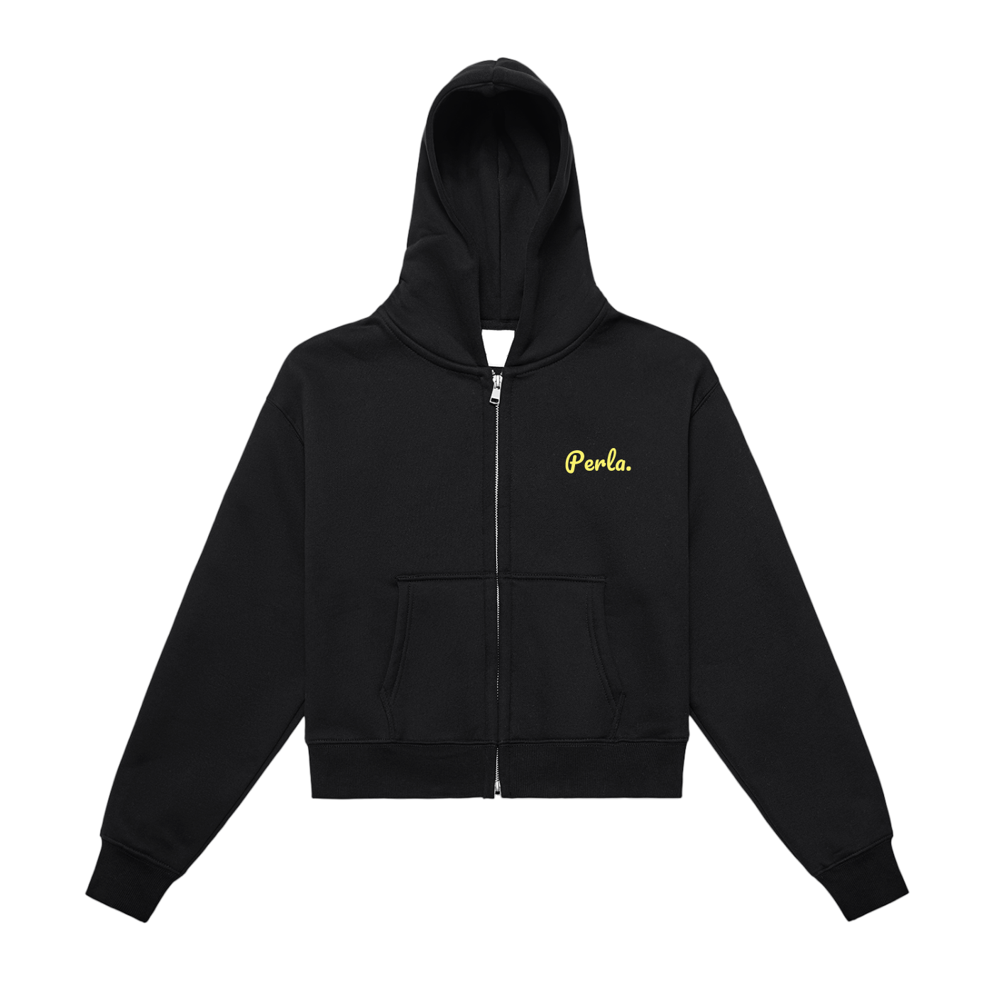 Soft Fleeced Zip-Up Cropped Hoodie
