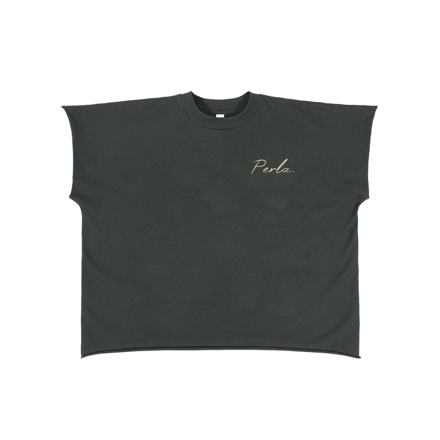 Raw Edge Boxy Non-Shrink T-Shirt
