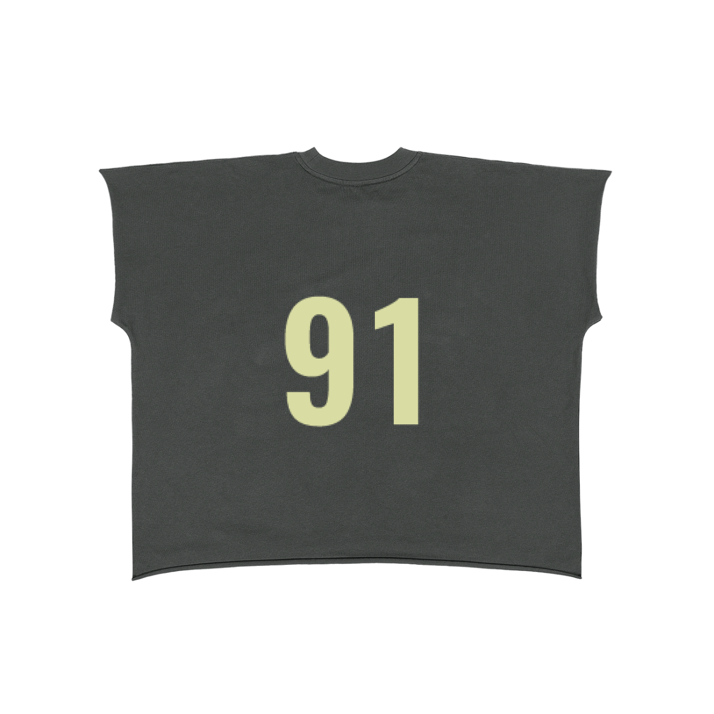 Raw Edge Boxy Non-Shrink T-Shirt