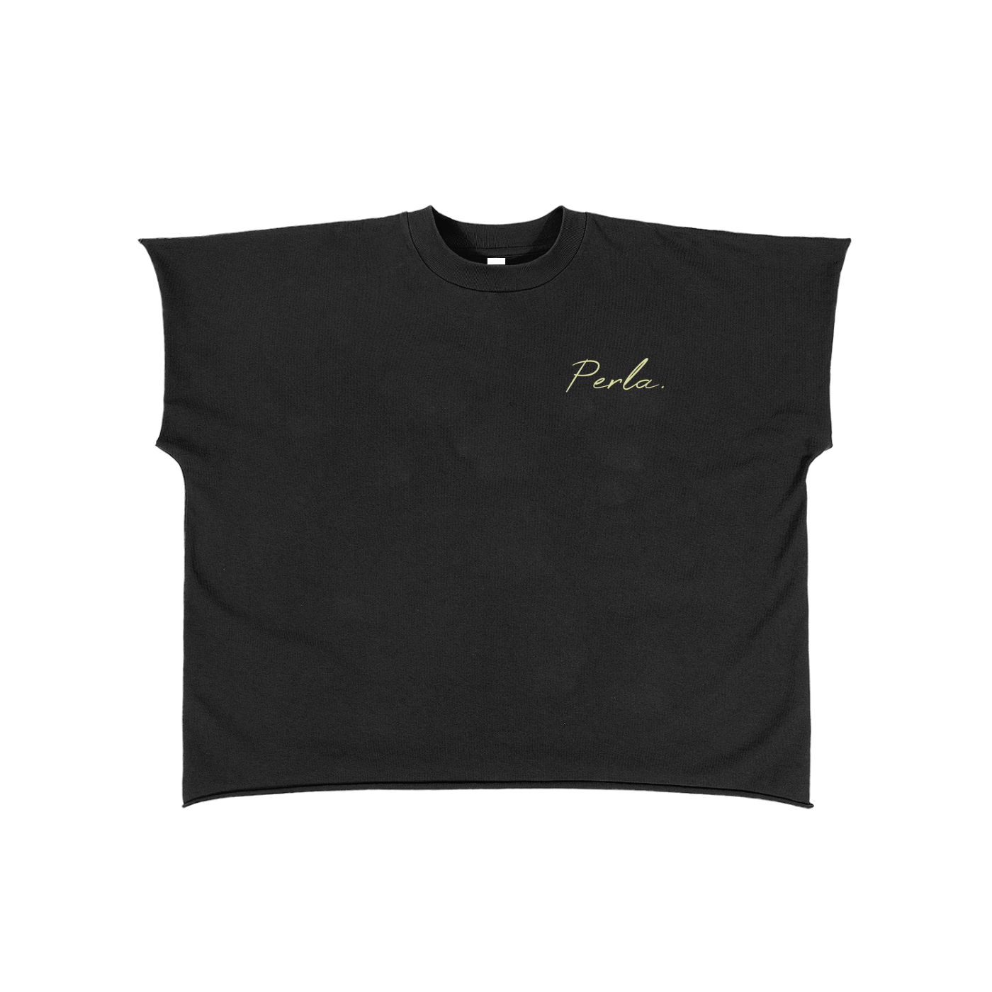 Raw Edge Boxy Non-Shrink T-Shirt