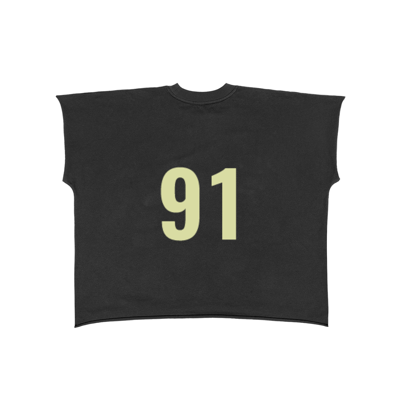 Raw Edge Boxy Non-Shrink T-Shirt
